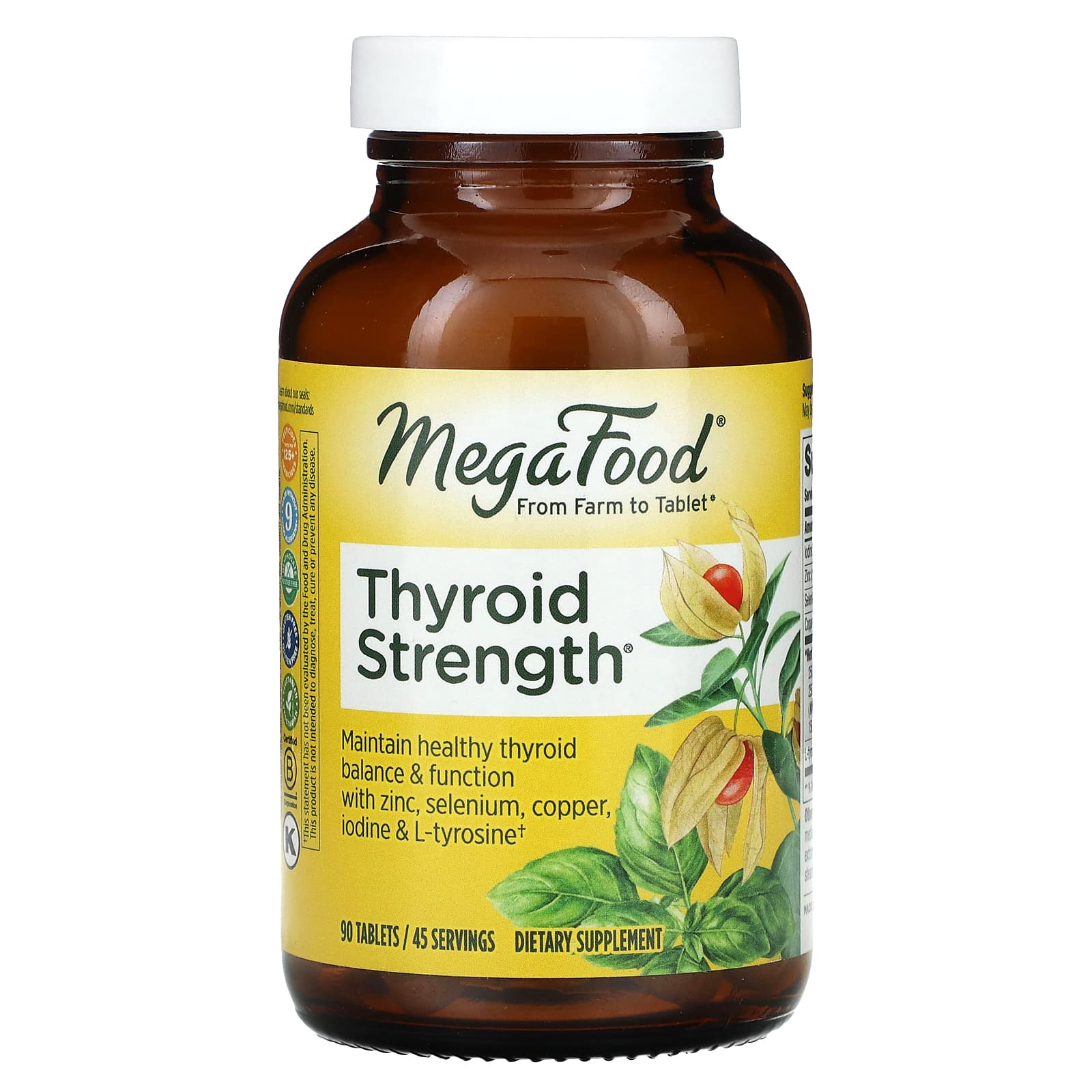 Megafood, Thyroid Strength, 90 Tablets UPC 051494200292 | HiLife Vitamins